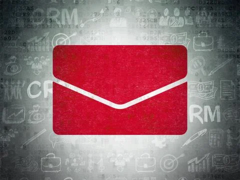 Finance concept: Email on Digital Paper background Stock Illustration