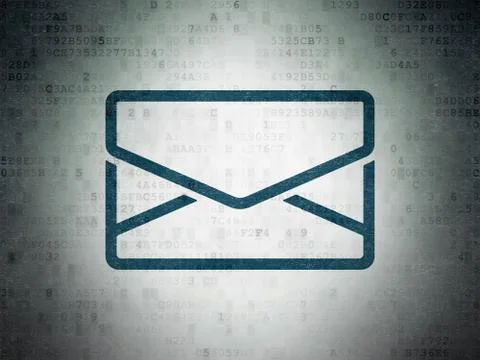 Finance concept: Email on Digital Paper background Illustrazione stock