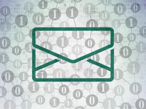 Finance concept: Email on Digital Paper background Illustrazione stock