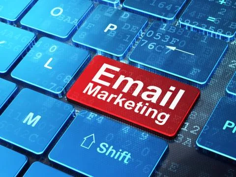 Finance concept: Email Marketing on computer keyboard background イラスト素材