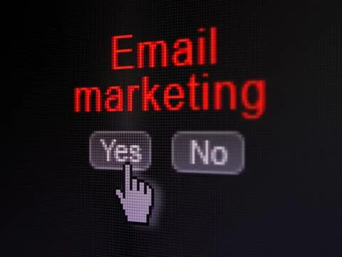 Finance concept: Email Marketing on digital computer screen Stock Illustration