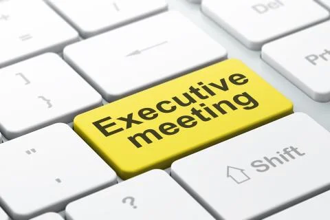 Finance concept: Executive Meeting on computer keyboard background Stock Illustration