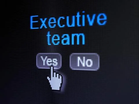 Finance concept: Executive Team on digital computer screen Stock Illustration