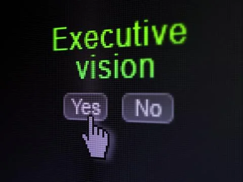 Finance concept: Executive Vision on digital computer screen Stock Illustration