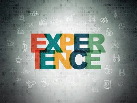 Finance concept: Experience on Digital Data Paper background イラスト素材