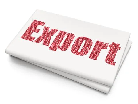 Finance concept: Export on Blank Newspaper background Stock Illustration