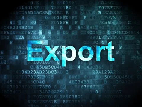 Finance concept: Export on digital background 스톡 일러스트
