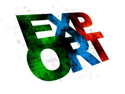 Finance concept: Export on Digital background Stock Illustration