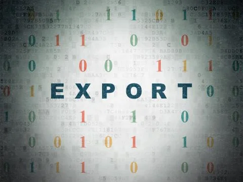 Finance concept: Export on Digital Data Paper background Stock Illustration