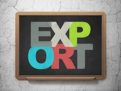 Finance concept: Export on School board background Stock Illustration