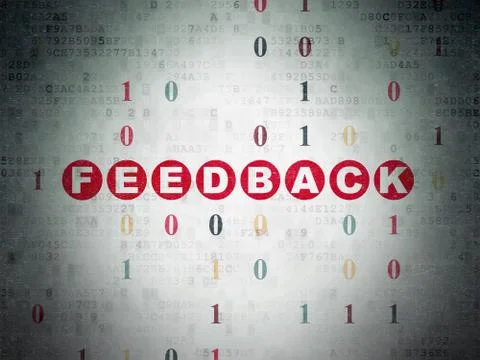 Finance concept: Feedback on Digital Paper background イラスト素材