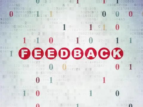 Finance concept: Feedback on Digital Paper background Stock Illustration