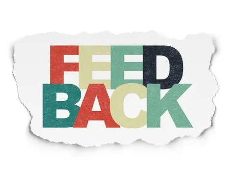 Finance concept: Feedback on Torn Paper background Illustrazione stock