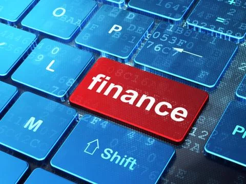 Finance concept: Finance on computer keyboard background イラスト素材