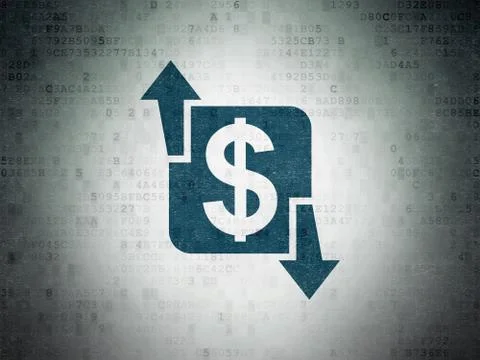 Finance concept: Finance on Digital Data Paper background Ilustração Stock