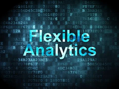 Finance concept: Flexible Analytics on digital background 스톡 일러스트