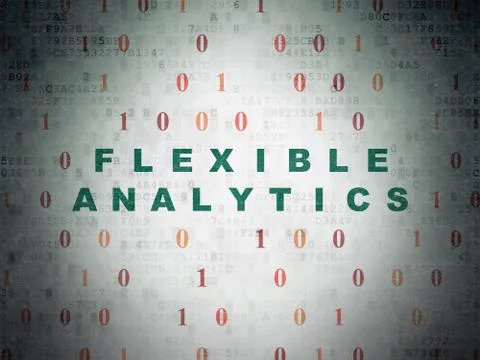 Finance concept: Flexible Analytics on Digital Data Paper background Stock Illustration