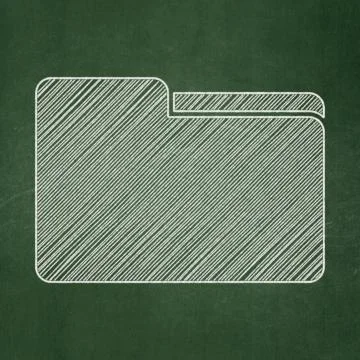 Finance concept: Folder on chalkboard background Stock Illustration