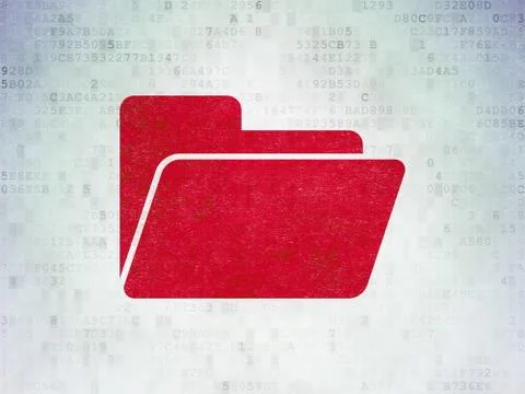 Finance concept: Folder on Digital Data Paper background イラスト素材