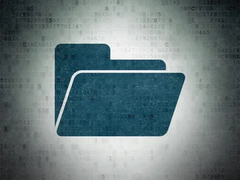 Finance concept: Folder on Digital Data Paper background Stock Illustration