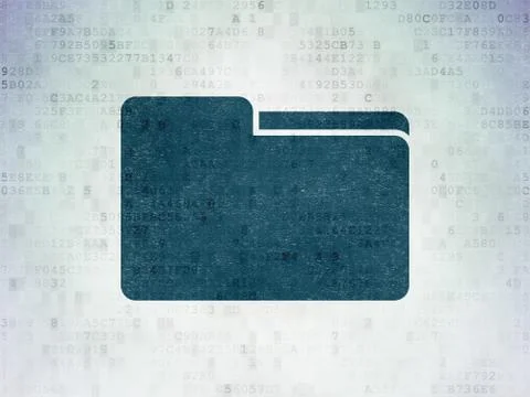 Finance concept: Folder on Digital Data Paper background Stock Illustration