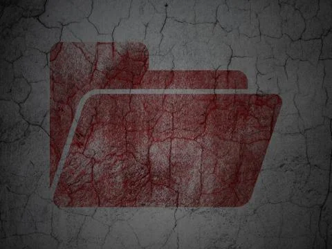 Finance concept: Folder on grunge wall background Ilustração Stock
