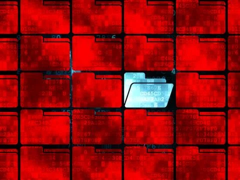 Finance concept: folder icon on Digital background Illustrazione stock