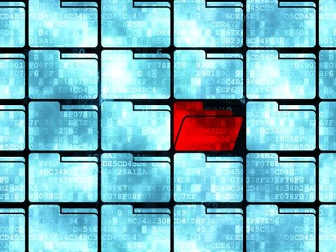 Finance concept: folder icon on Digital background Illustrazione stock