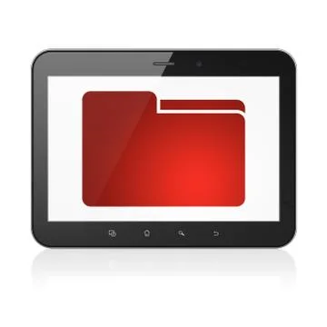 Finance concept: Folder on tablet pc computer Stockillustratie