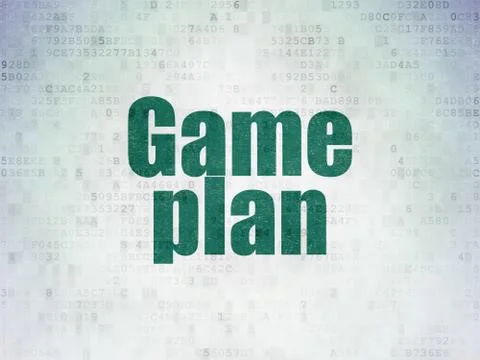 Finance concept: Game Plan on Digital Data Paper background Stock Illustration