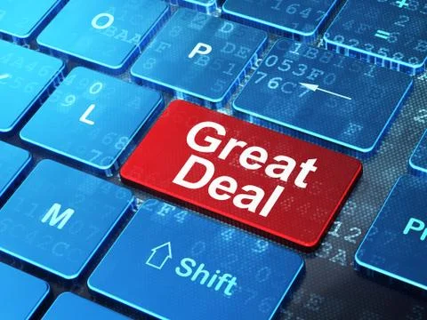 Finance concept: Great Deal on computer keyboard background 스톡 일러스트