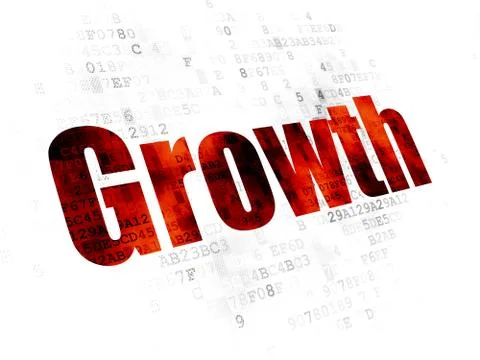 Finance concept: Growth on Digital background Illustrazione stock