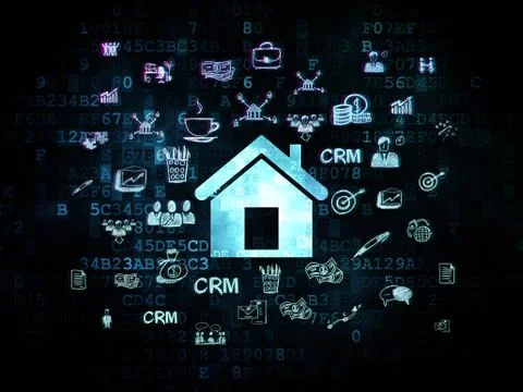 Finance concept: Home on Digital background Illustrazione stock