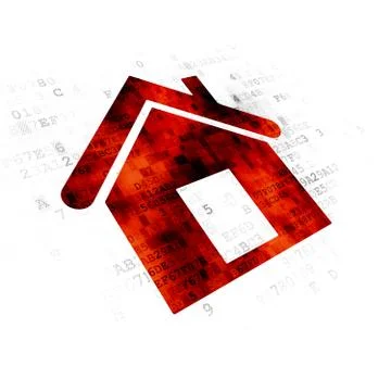 Finance concept: Home on Digital background Stock Illustration