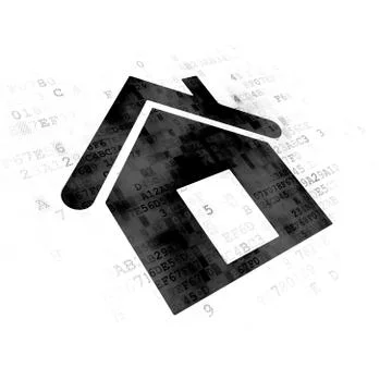 Finance concept: Home on Digital background Stock Illustration