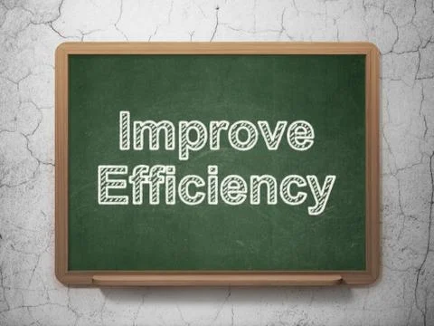 Finance concept: Improve Efficiency on chalkboard background Illustrazione stock