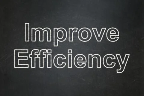 Finance concept: Improve Efficiency on chalkboard background Illustrazione stock