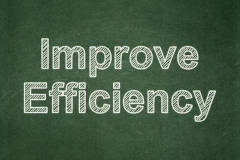 Finance concept: Improve Efficiency on chalkboard background Illustrazione stock