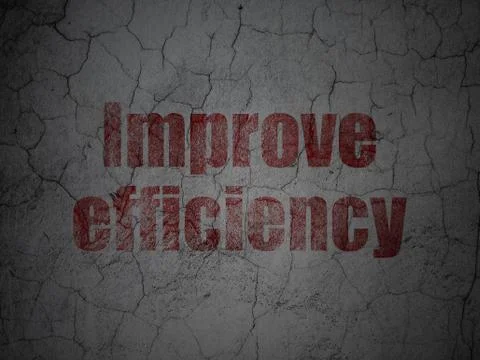 Finance concept: Improve Efficiency on grunge wall background Illustrazione stock