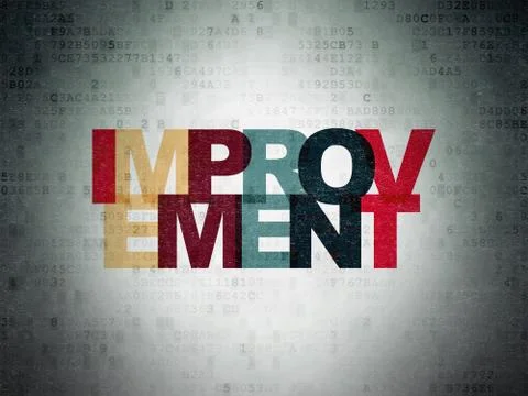 Finance concept: Improvement on Digital Data Paper background Stock Illustration