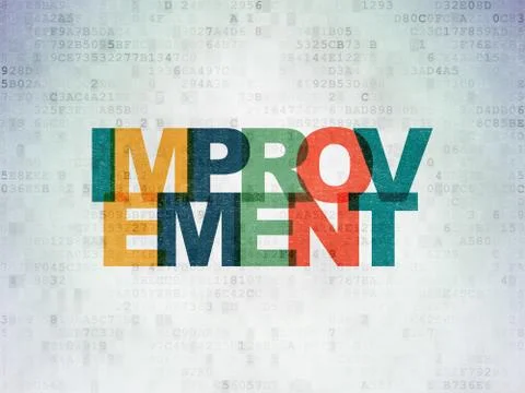 Finance concept: Improvement on Digital Data Paper background Stock Illustration