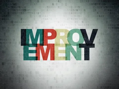 Finance concept: Improvement on Digital Data Paper background Stock Illustration