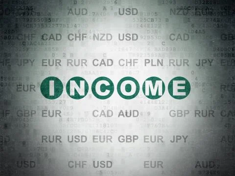 Finance concept: Income on Digital Data Paper background Stock Illustration