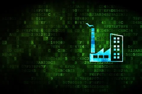 Finance concept: Industry Building on digital background Ilustración de archivo