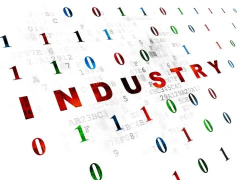 Finance concept: Industry on Digital background イラスト素材