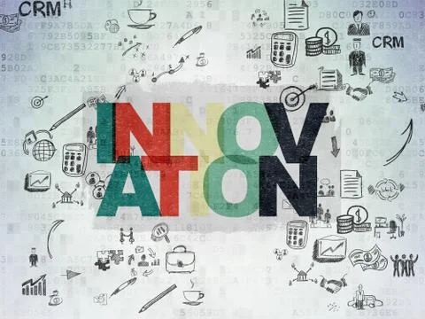 Finance concept: Innovation on Digital Paper background Stock Illustration