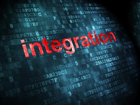 Finance concept: Integration on digital background Stock Illustration