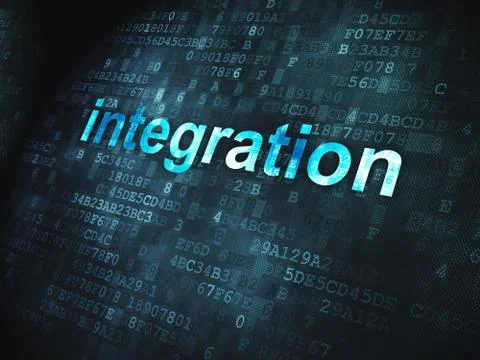 Finance concept: Integration on digital background Illustrazione stock