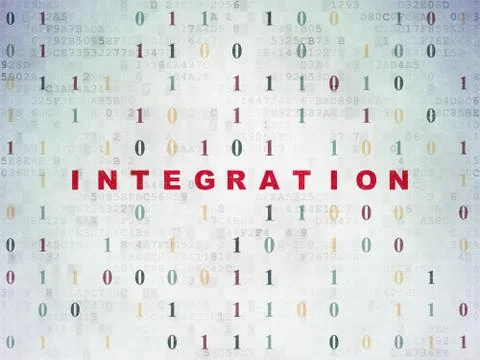 Finance concept: Integration on Digital Paper background Stock Illustration
