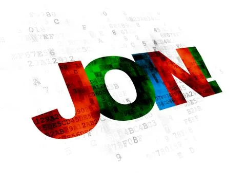 Finance concept: Join! on Digital background Illustrazione stock